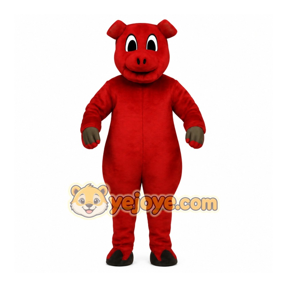 Red Pig Mascot Costume