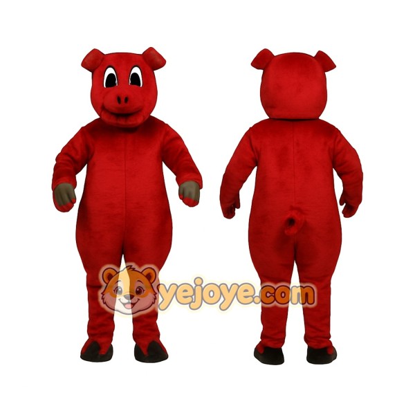 Red Pig Mascot Costume