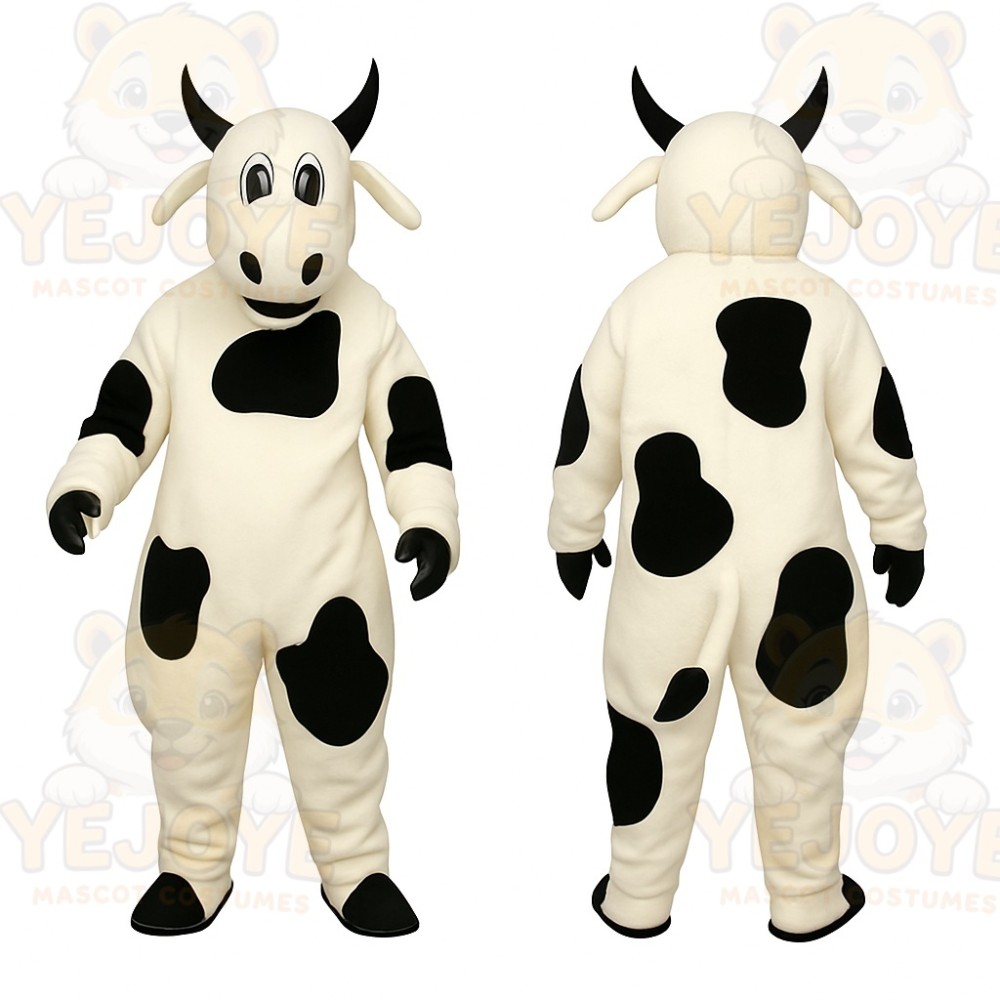 White Cow Mascot Costume