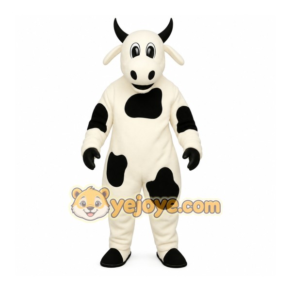 White Cow Mascot Costume White Cow Mascot Costume