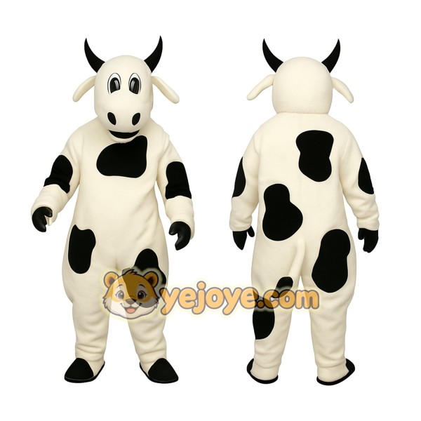 White Cow Mascot Costume