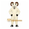 White Ram Mascot Costume White Ram Mascot Costume