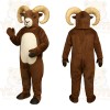 Brown Ram Mascot Costume