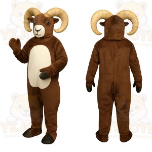 Brown Ram Mascot Costume