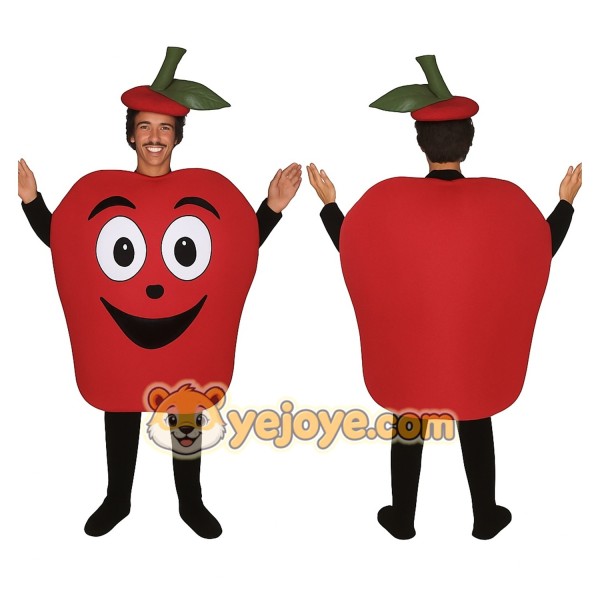 Red Apple Mascot Costume