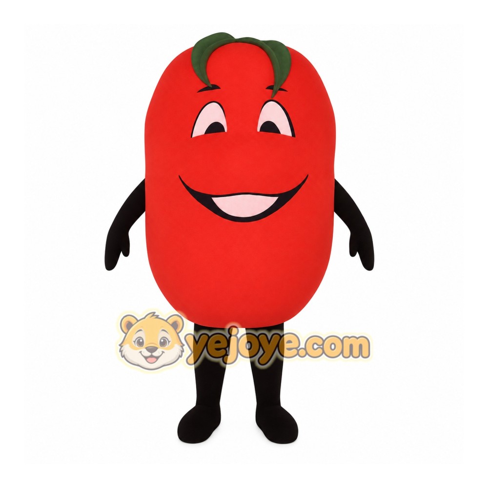 Red Tomato Mascot Costume Red Tomato Mascot Costume