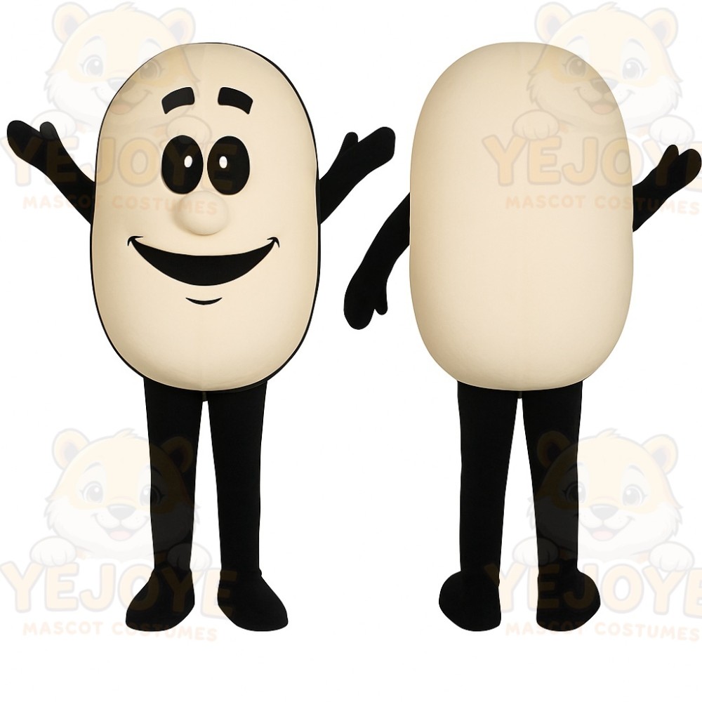 Beige Bean Mascot Costume