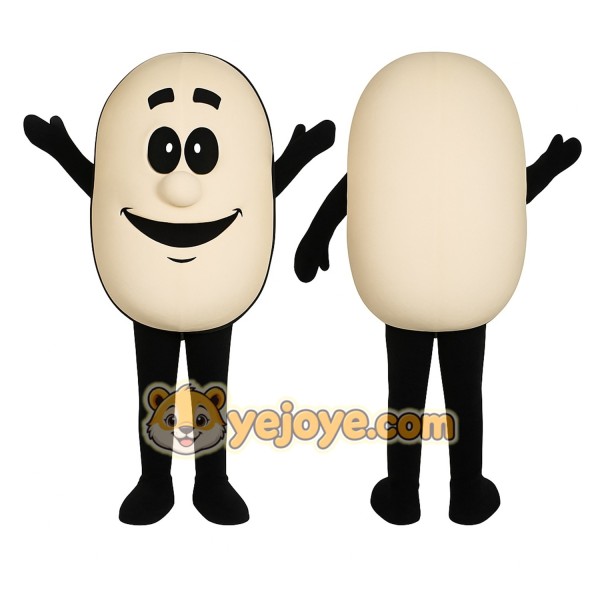 Beige Bean Mascot Costume