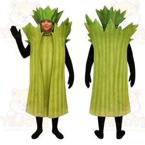 Green Celery Mascot Costume