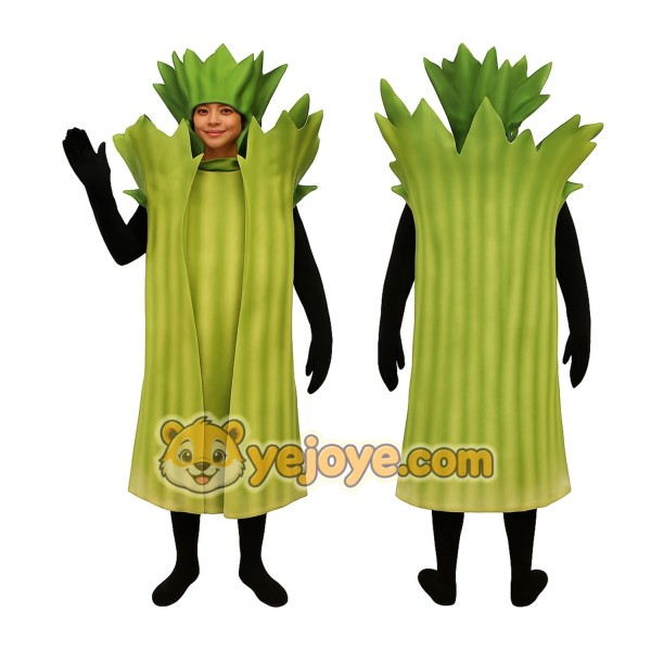 Green Celery Mascot Costume
