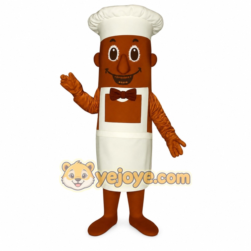 Brown Chef Mascot Costume