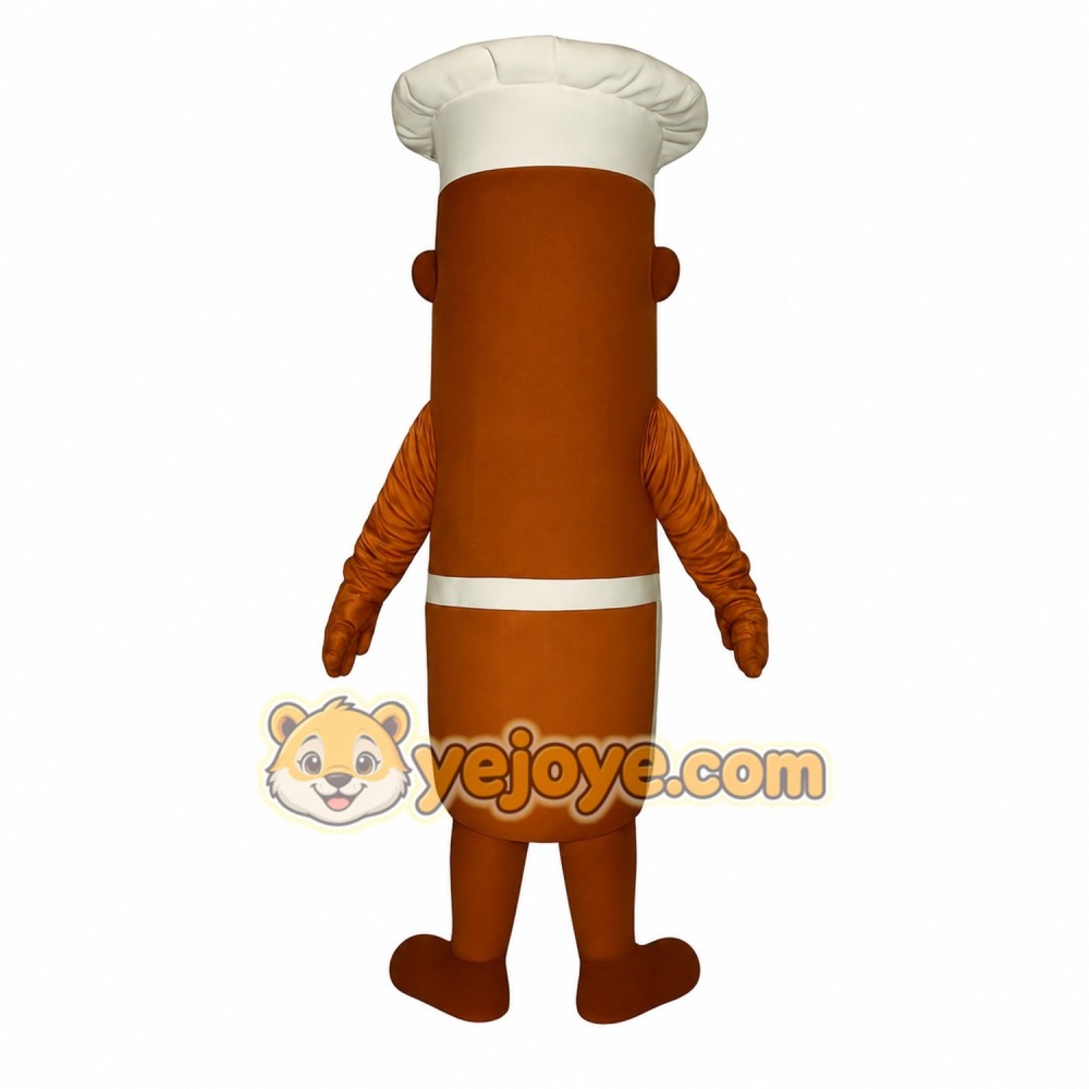 Brown Chef Mascot Costume
