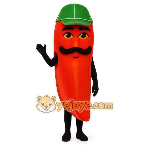 Red Chili Pepper Mascot Costume Red Chili Pepper Mascot Costume
