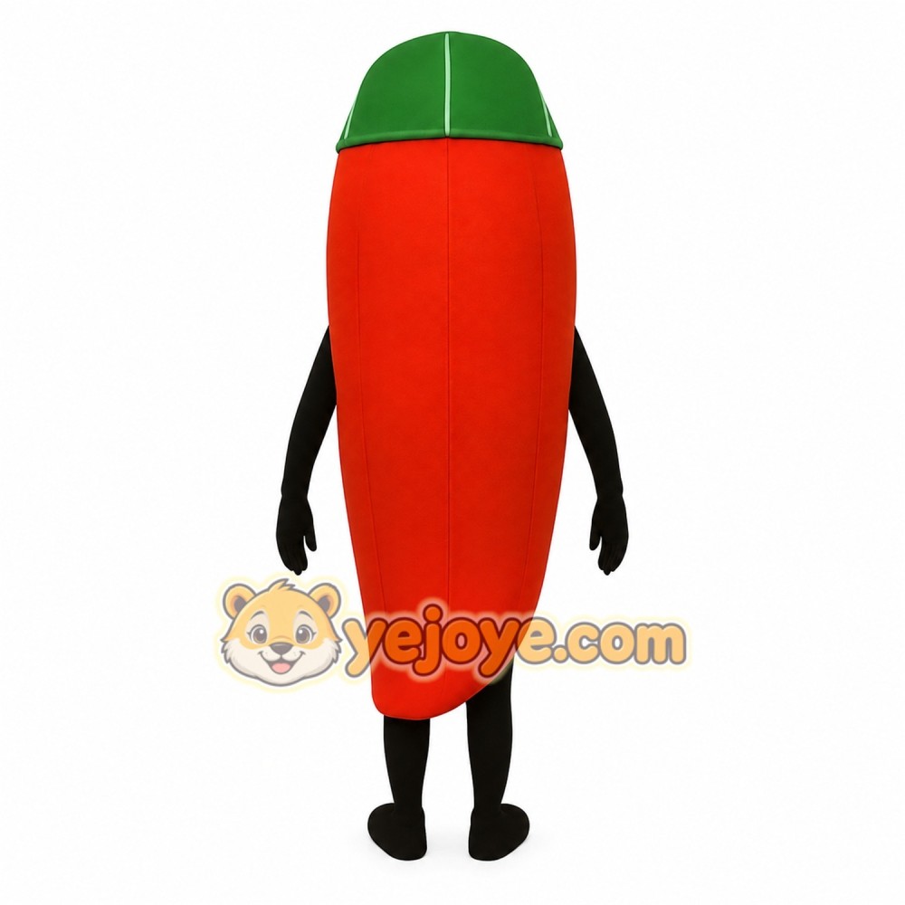 Red Chili Pepper Mascot Costume Red Chili Pepper Mascot Costume