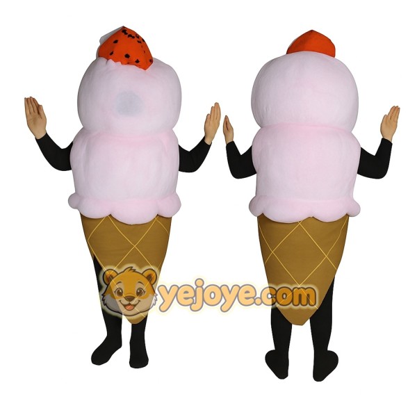 Pink Ice Cream Mascot Costume