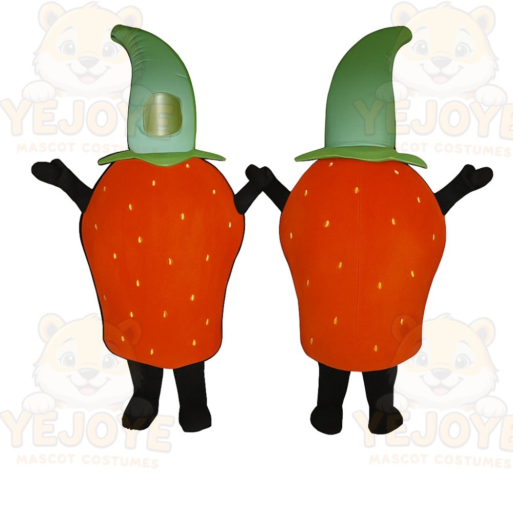 Orange Strawberry Mascot Costume