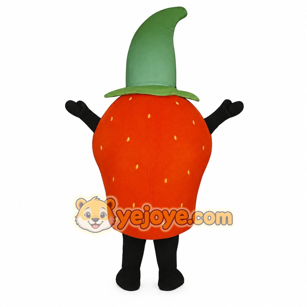 Orange Strawberry Mascot Costume Orange Strawberry Mascot Costume