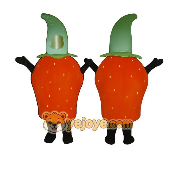 Orange Strawberry Mascot Costume