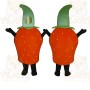 Orange Strawberry Mascot Costume