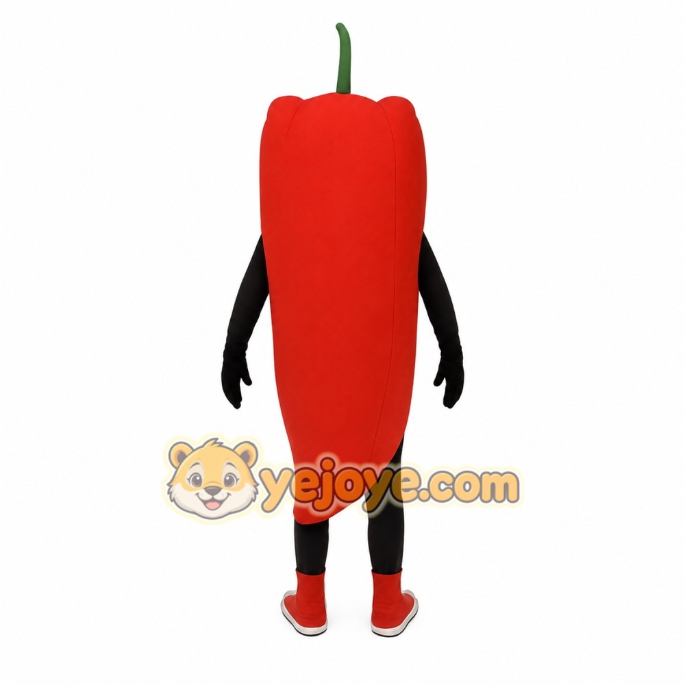 Red Chili Pepper Mascot Costume Red Chili Pepper Mascot Costume