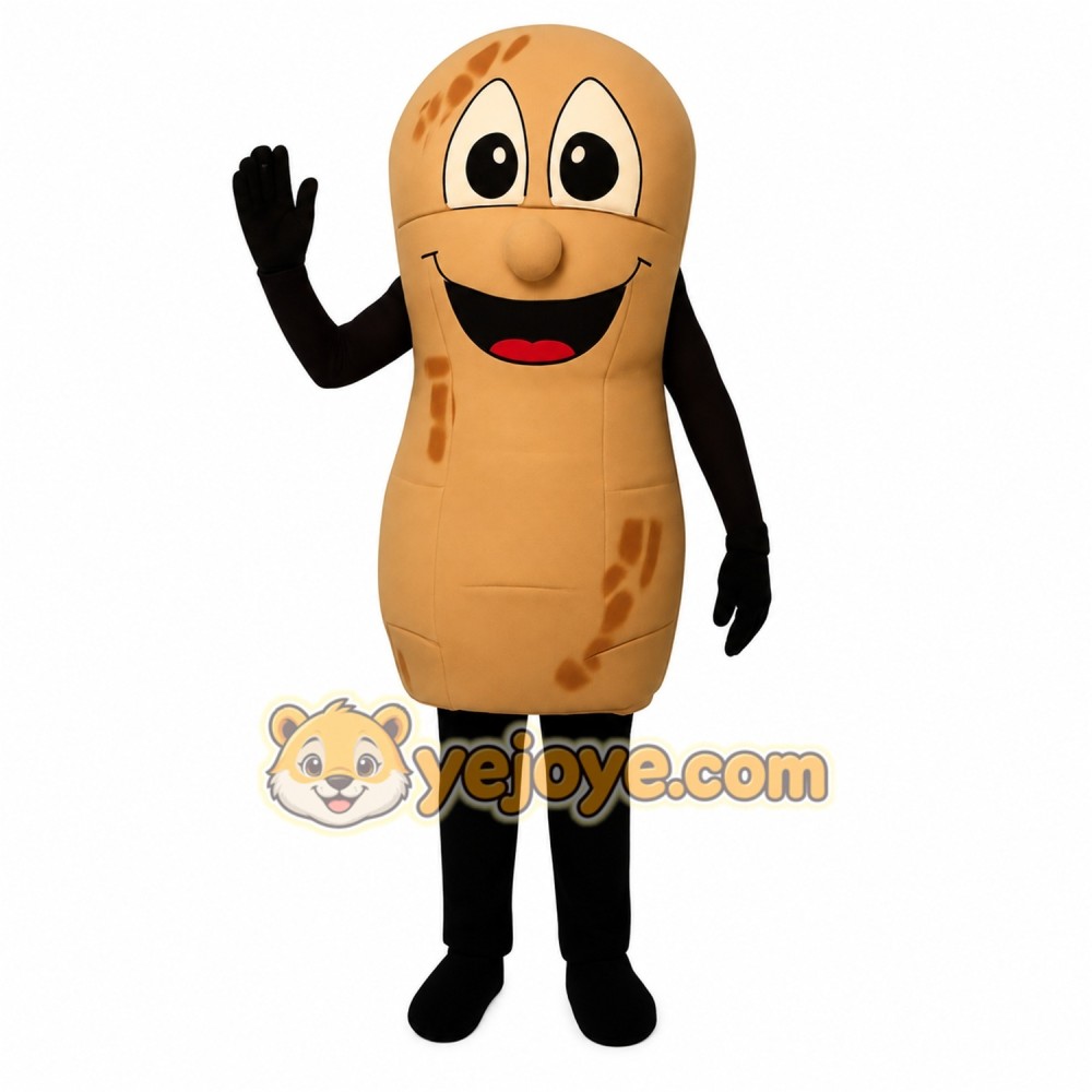 Brown Peanut Mascot Costume Brown Peanut Mascot Costume