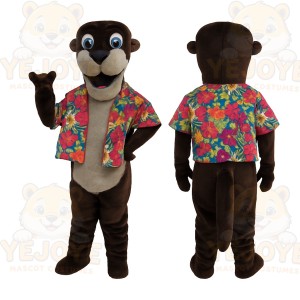 Brown Otter Mascot Costume