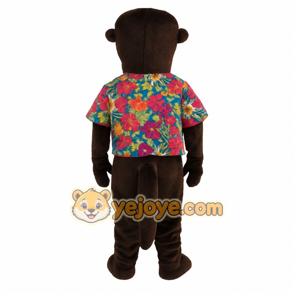 Brown Otter Mascot Costume Brown Otter Mascot Costume