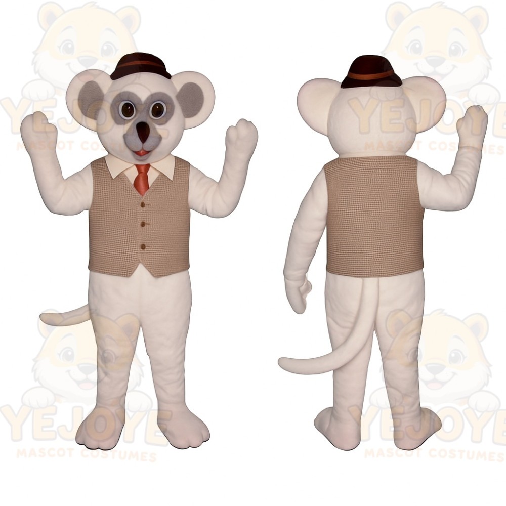 White Mouse Mascot Costume