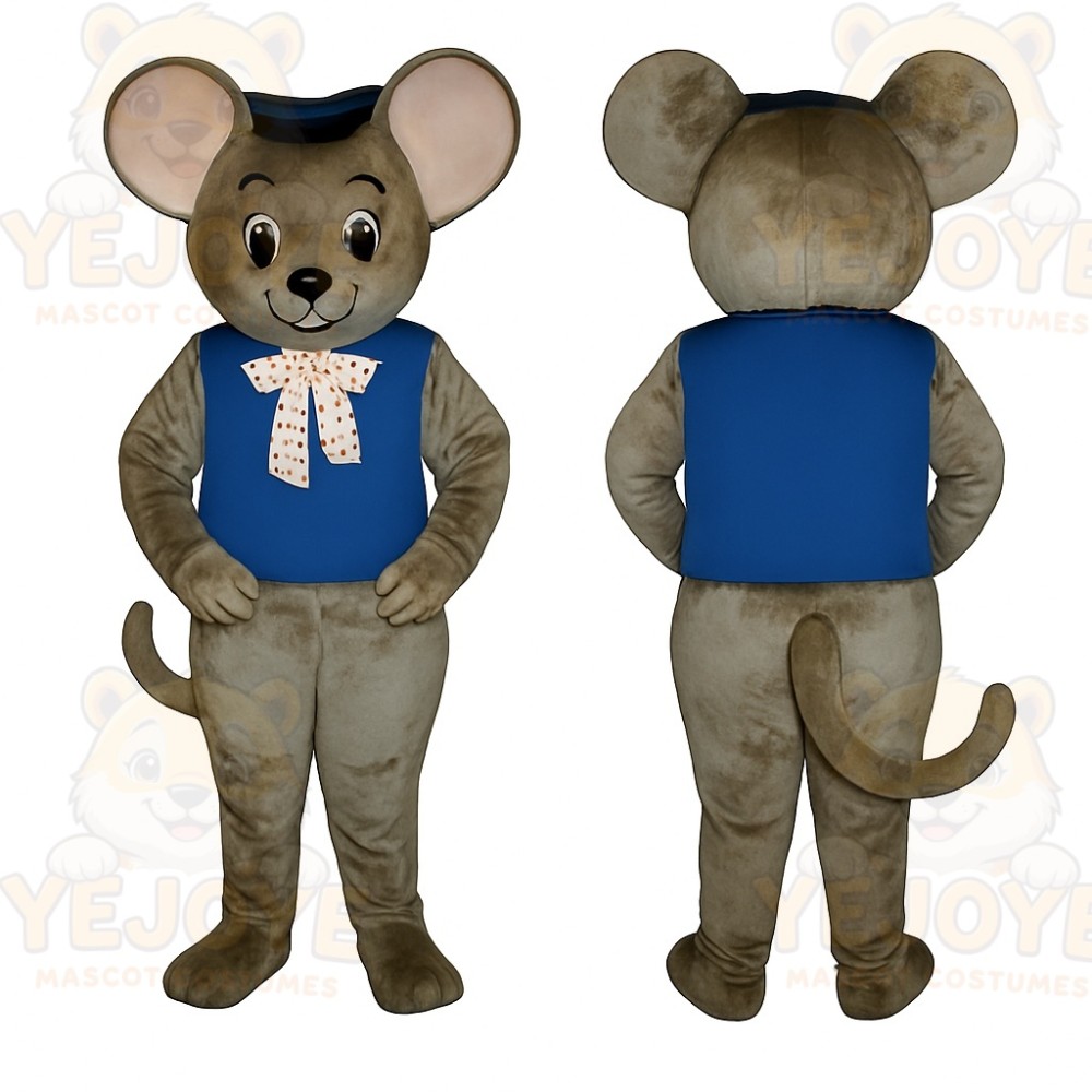 Gray Mouse Mascot Costume