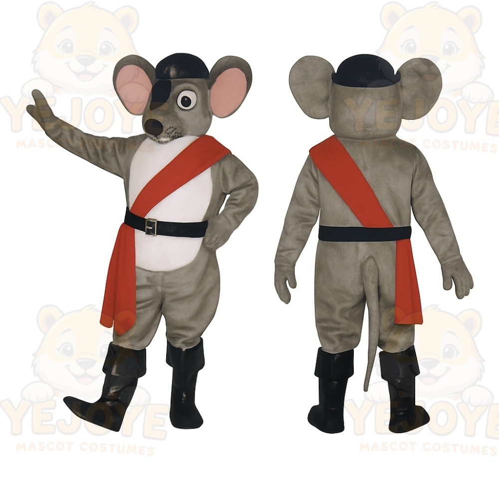 Gray Mouse Mascot Costume