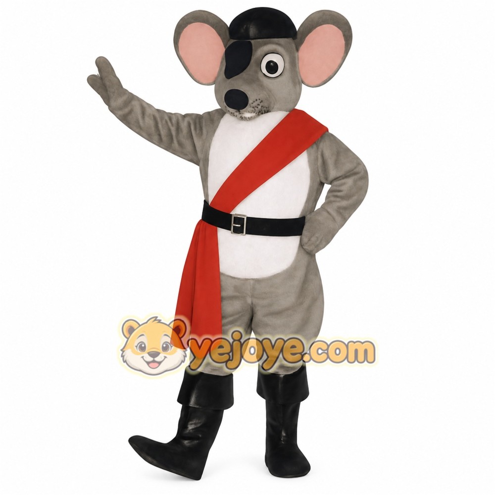 Gray Mouse Mascot Costume Gray Mouse Mascot Costume