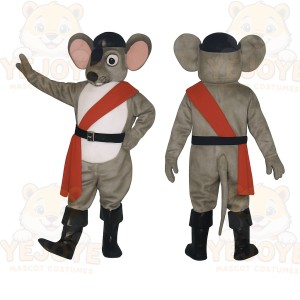Gray Mouse Mascot Costume