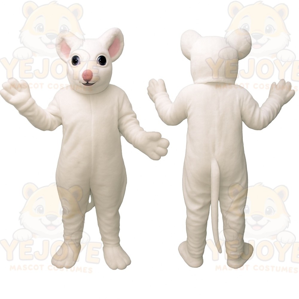White Mouse Mascot Costume