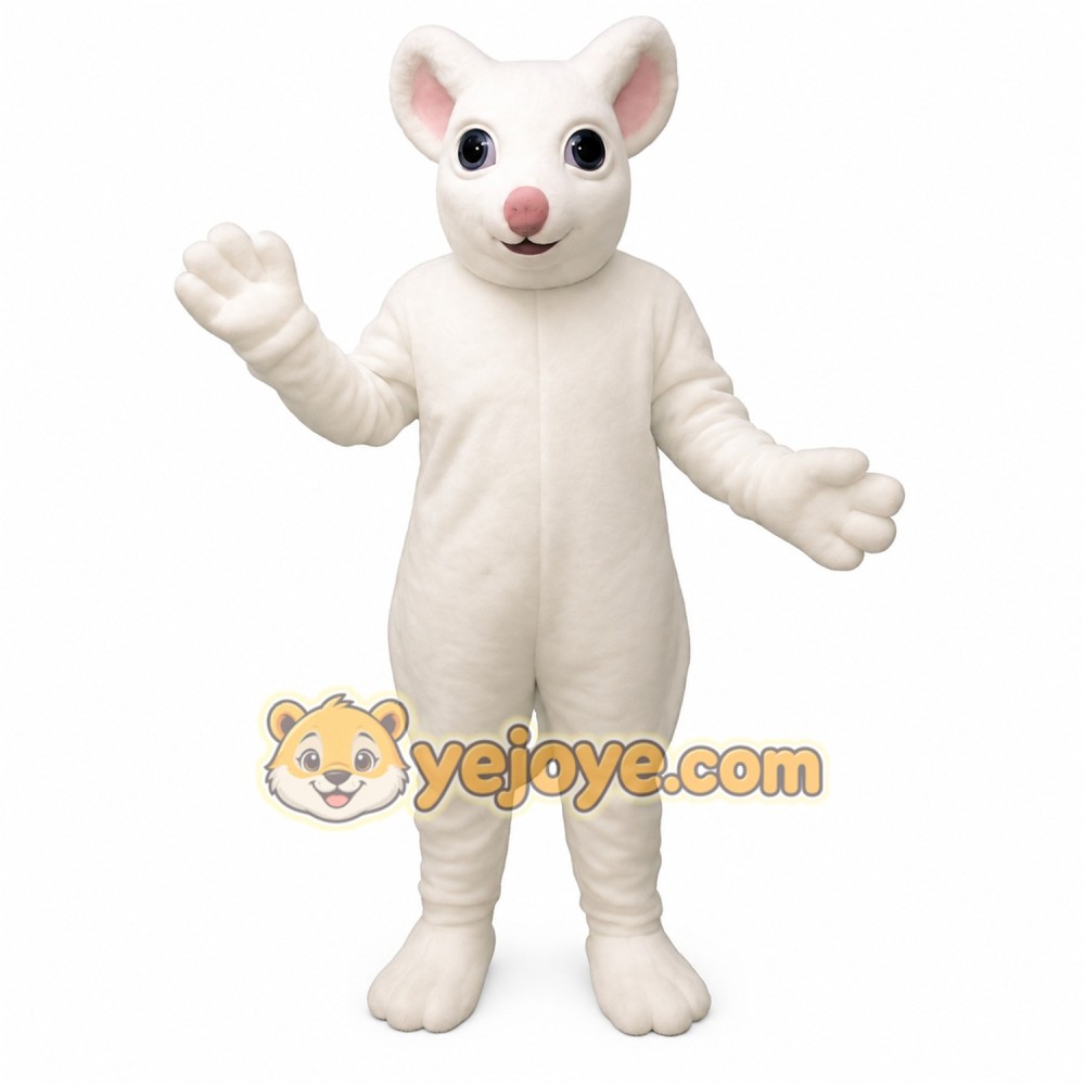 White Mouse Mascot Costume White Mouse Mascot Costume