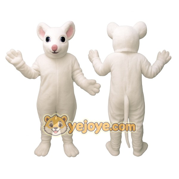 White Mouse Mascot Costume