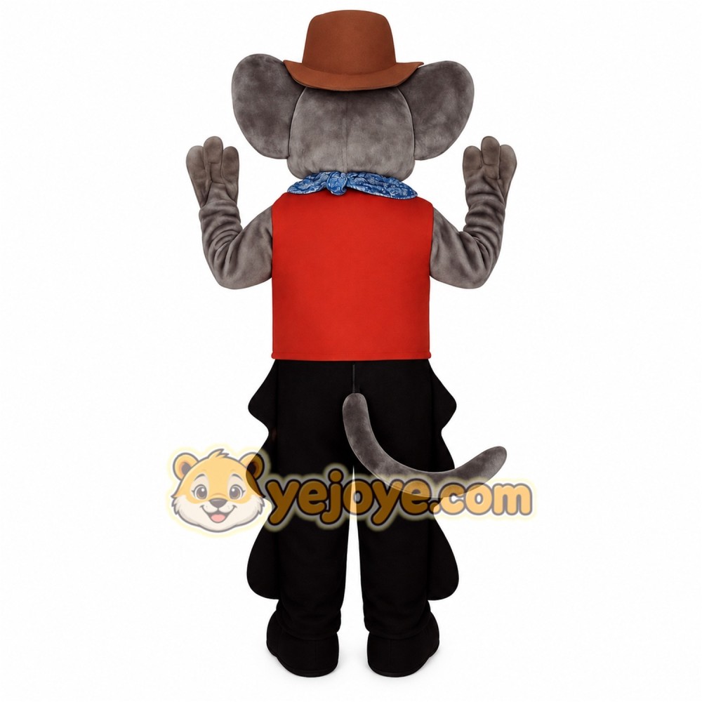 Gray Mouse Mascot Costume Gray Mouse Mascot Costume