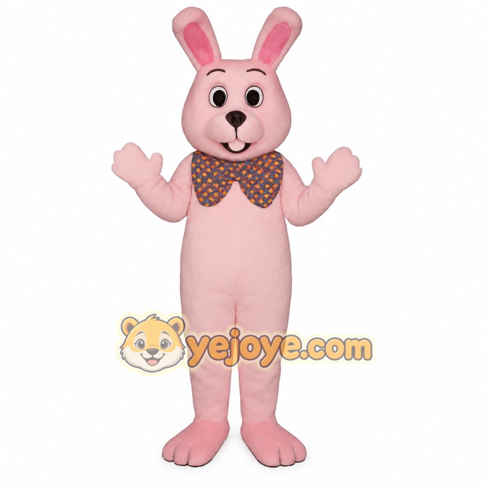 Pink Bunny Mascot Costume Pink Bunny Mascot Costume