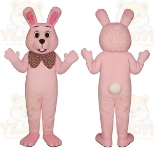 Pink Bunny Mascot Costume