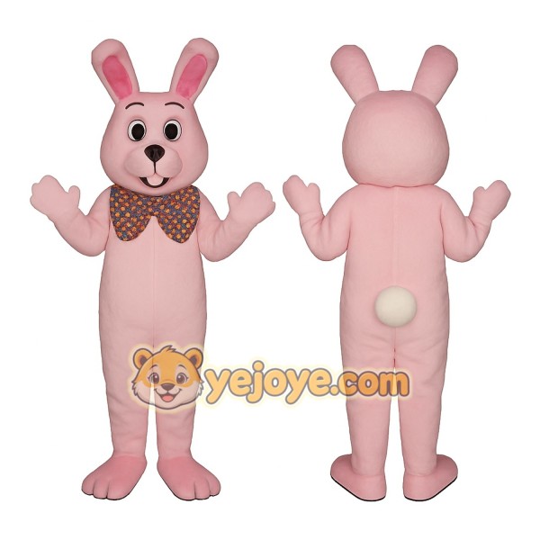 Pink Bunny Mascot Costume