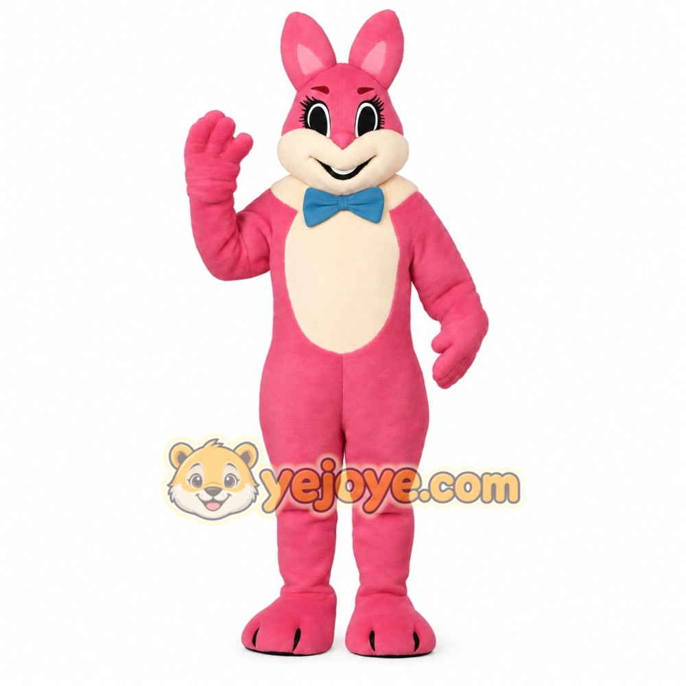 Pink Bunny Mascot Costume