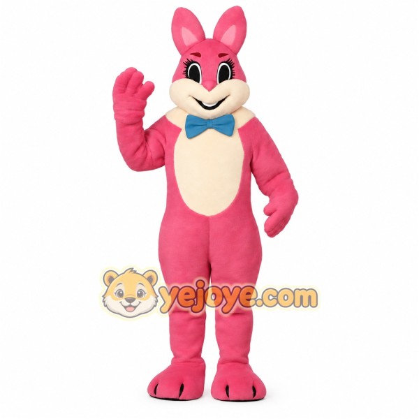 Pink Bunny Mascot Costume Pink Bunny Mascot Costume