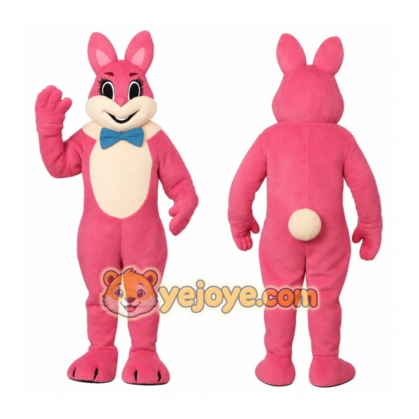 Pink Bunny Mascot Costume