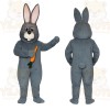 Gray Rabbit Mascot Costume