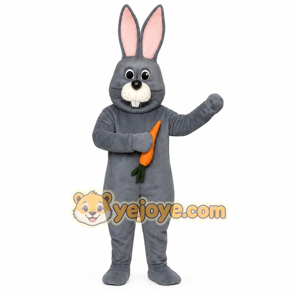 Gray Rabbit Mascot Costume Gray Rabbit Mascot Costume