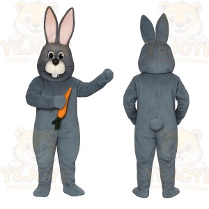 Gray Rabbit Mascot Costume