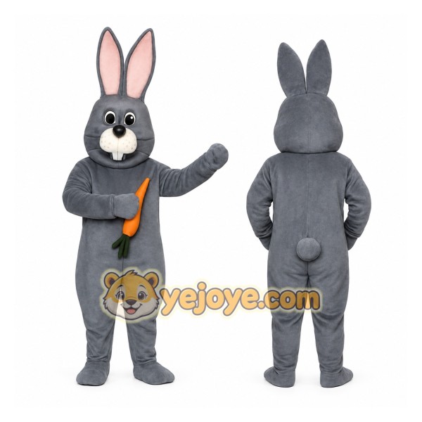 Gray Rabbit Mascot Costume