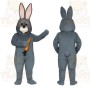 Gray Rabbit Mascot Costume