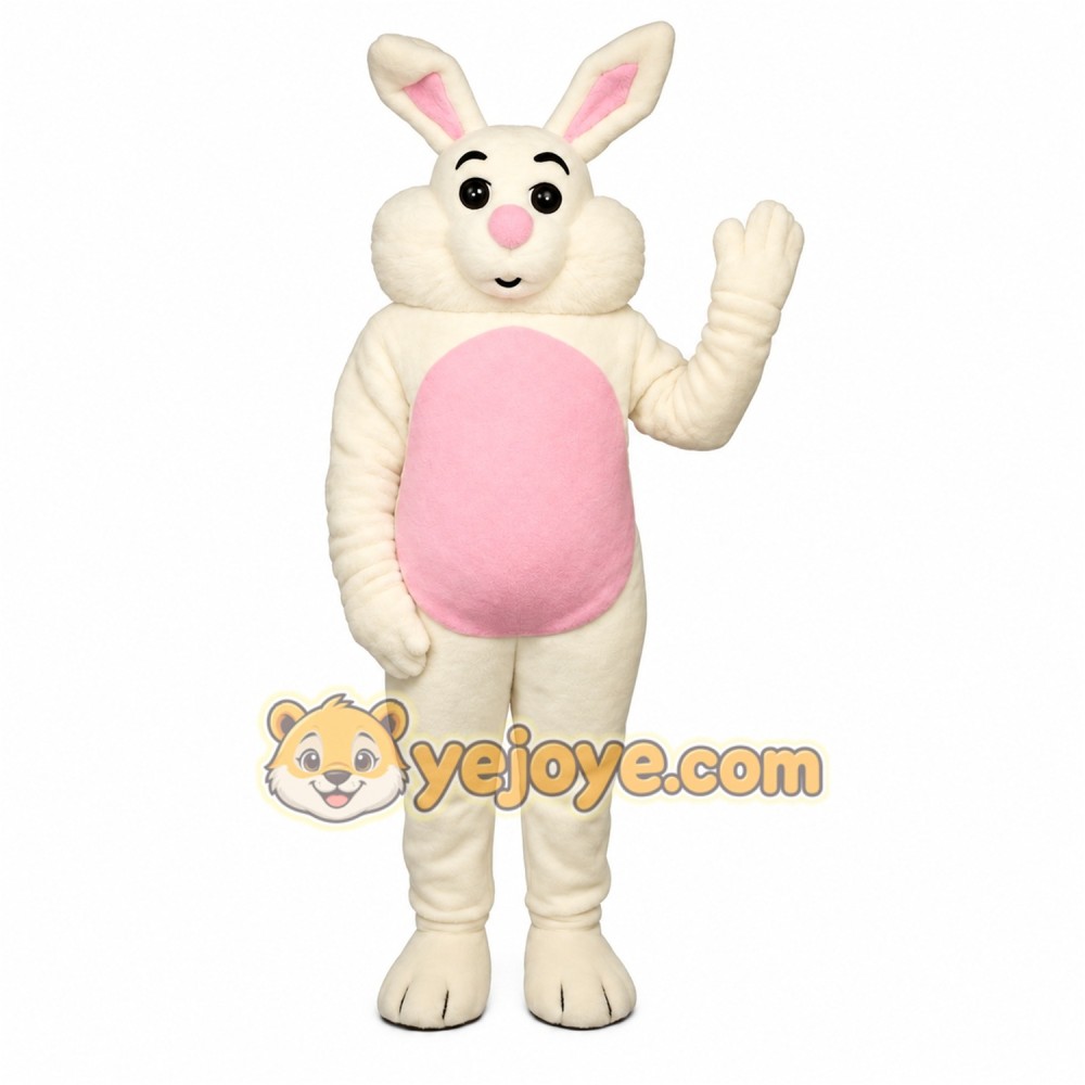 White Bunny Mascot Costume White Bunny Mascot Costume