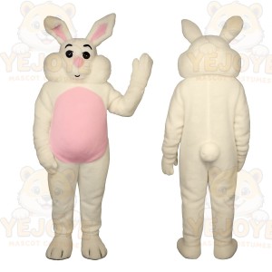 White Bunny Mascot Costume