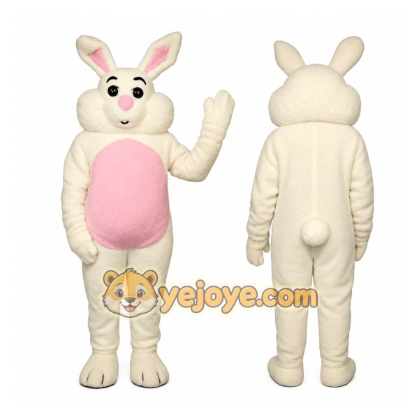 White Bunny Mascot Costume